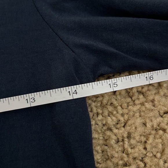 Color Story Women's Navy Basic Cotton Long Sleeve Crew Neck T Shirt - Picture 5 of 7